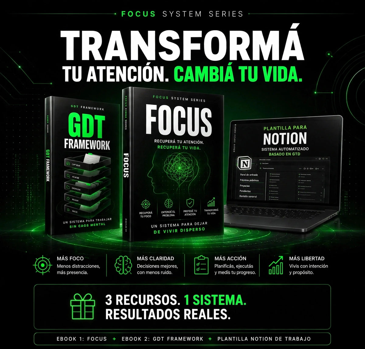 FOCUS SYSTEM SERIES  Recuperá tu atención. Organizá tu mente. Avanzá con claridad.